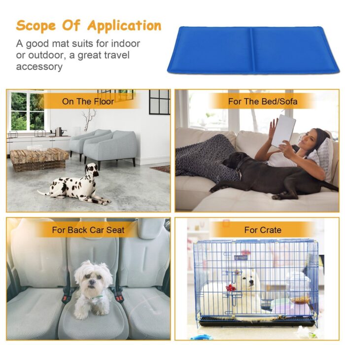 Pet Dog Cooling Mat Pressure Activated Gel Self Cooling Mat Pad Pet Cooling Bed Mats Portable Pet Cooling Blanket XL Size - Image 3