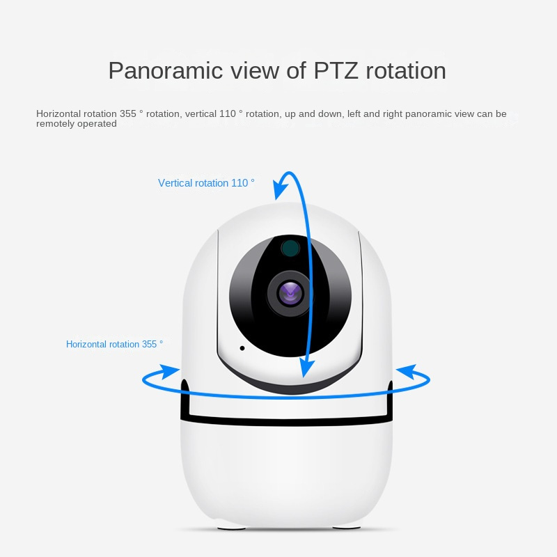 d0101h9f3wv 1080p WiFi pet Camera 360 Degree Home Camera with App; Night Vision; 2-Way Audio; pet camera; Motion Tracking; Sound Detection; Local&Cloud Storage - Image 4