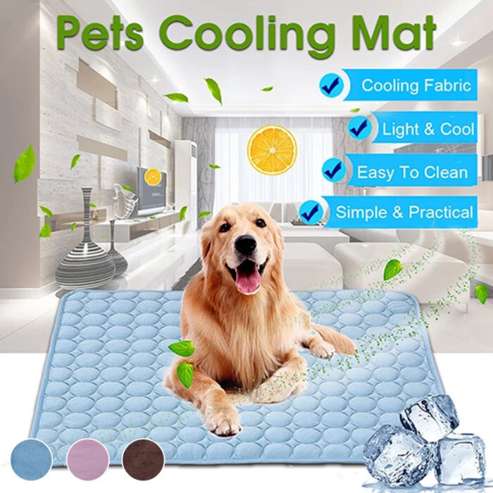 Dog Mat Cooling Summer Pad Mat For Dogs Cat Blanket Sofa Breathable Pet Dog Bed Summer Washable For Small Medium Large Dogs Car - Image 1