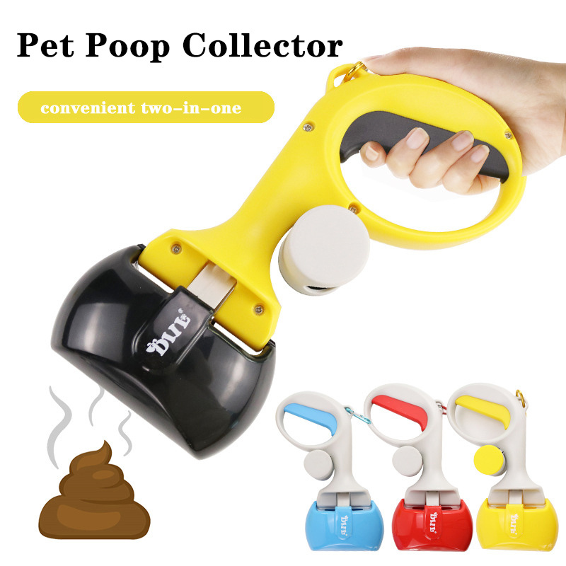 d0101h9n79w Pet Poop Picker Pick Up Excreta Cleaner Dog Pooper Scoopers Excrement Shovel Portable Pet Feces Clip with Garbage Bag Collector - Image 1