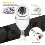 Pet camera E27 Surveillance Camera LED Light Bulb Socket 360° 2.4G WiFi Security Protection 1080P Spotlight Automatic Human Tracking - Image 4
