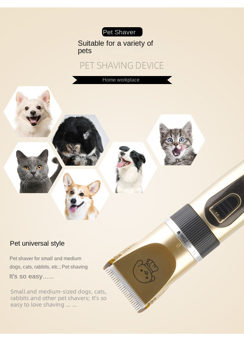 d0101hi2wsg Dog Grooming Kit Clippers; Dog Shaver Pet Clipper Cat Hair Clipper Set Shearer. Low Noise; Electric Quiet; Rechargeable - Image 3