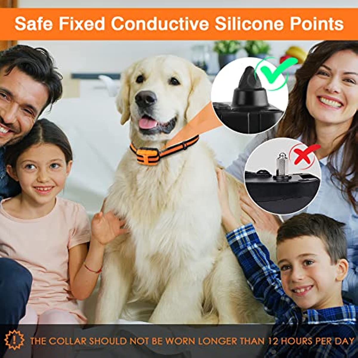 d0101hiqwi7 Dog Training Collar; Waterproof Shock Collars for Dog with Remote Range 1640 ft; 3 Training Modes; Beep; Vibration and Shock; Rechargeable Electric Dog Collar for Small Medium Large Dogs - Image 4