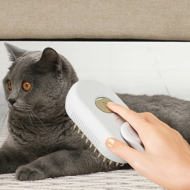 d0101x3qhsg Foldable Rechargeable Cat Steamy Grooming Brush Cleaning Tool - Image 2