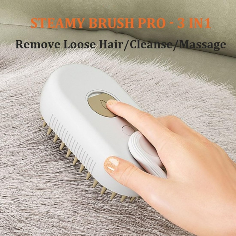 d0101x3qhsg Foldable Rechargeable Cat Steamy Grooming Brush Cleaning Tool - Image 3