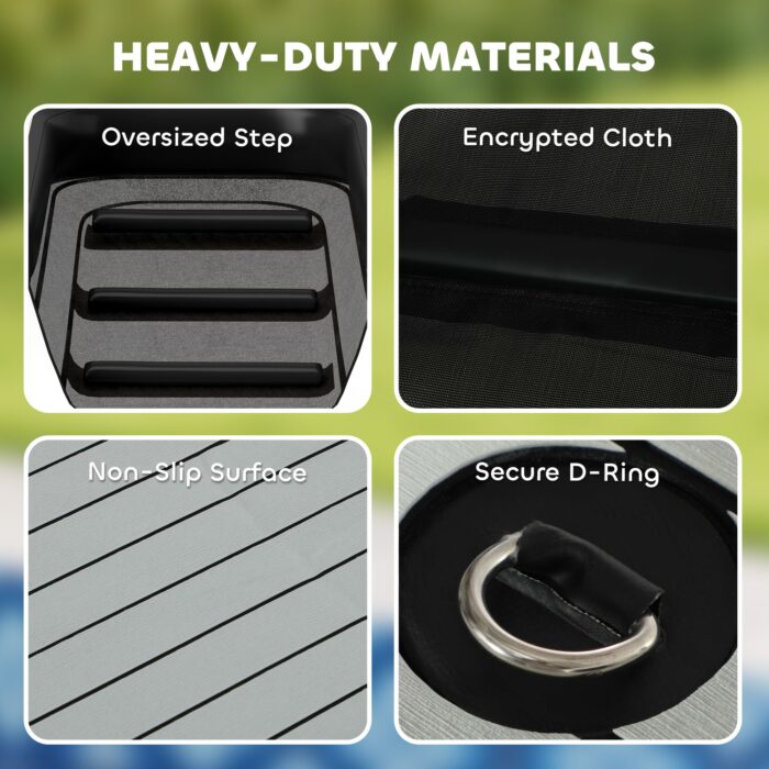 PawHut Inflatable Dog Boat Ramp Up to 286 lbs, for Boat, Dock, Lake, Non-Slip, Safe & Easy - Image 7