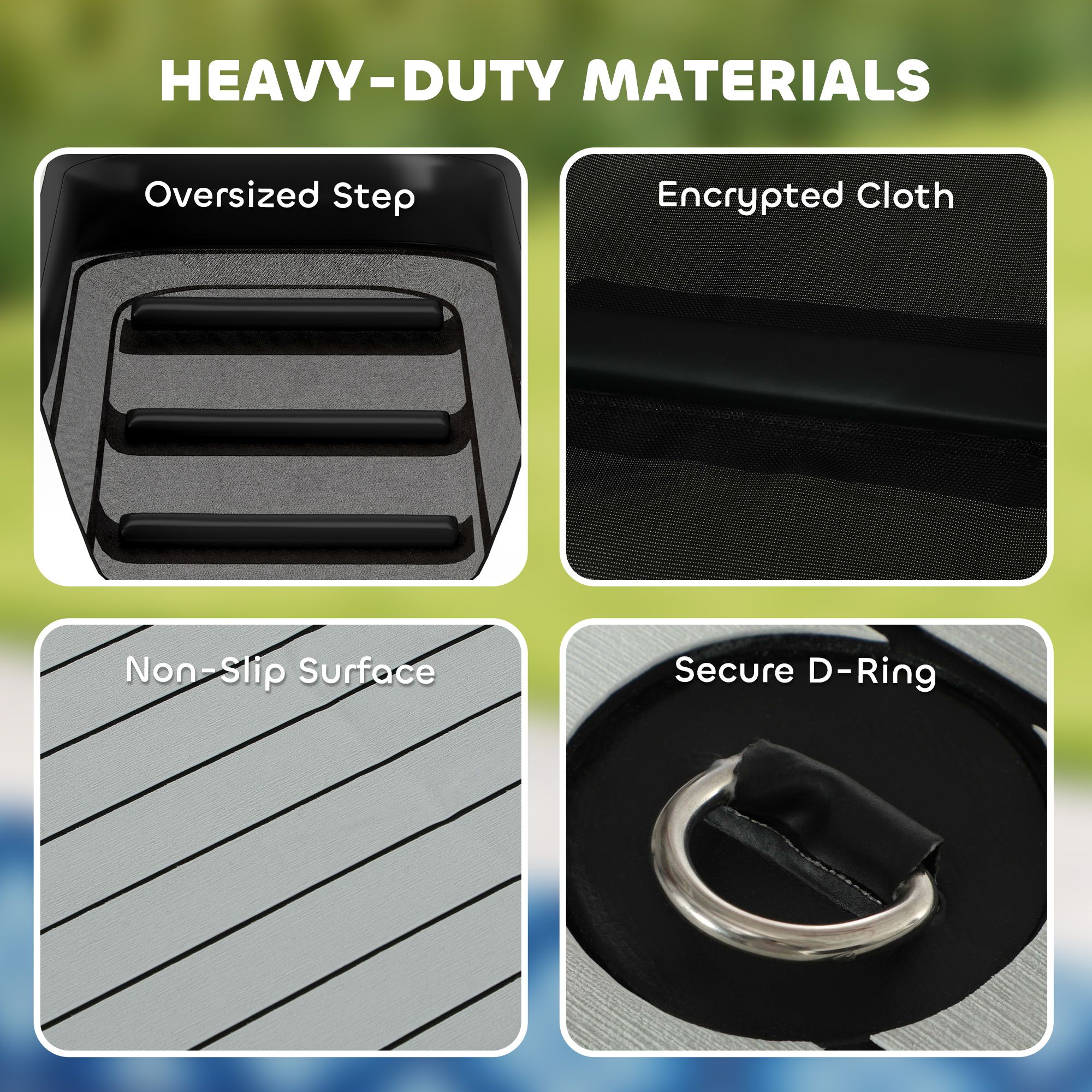 d01027554ux PawHut Inflatable Dog Boat Ramp Up to 286 lbs, for Boat, Dock, Lake, Non-Slip, Safe & Easy - Image 7
