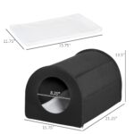 PawHut Winter Portable Heated Double Wide Water-Resistant Indoor Outdoor cat houses for multiple cats - Black - Image 3