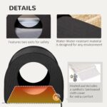 PawHut Winter Portable Heated Double Wide Water-Resistant Indoor Outdoor cat houses for multiple cats - Black - Image 4
