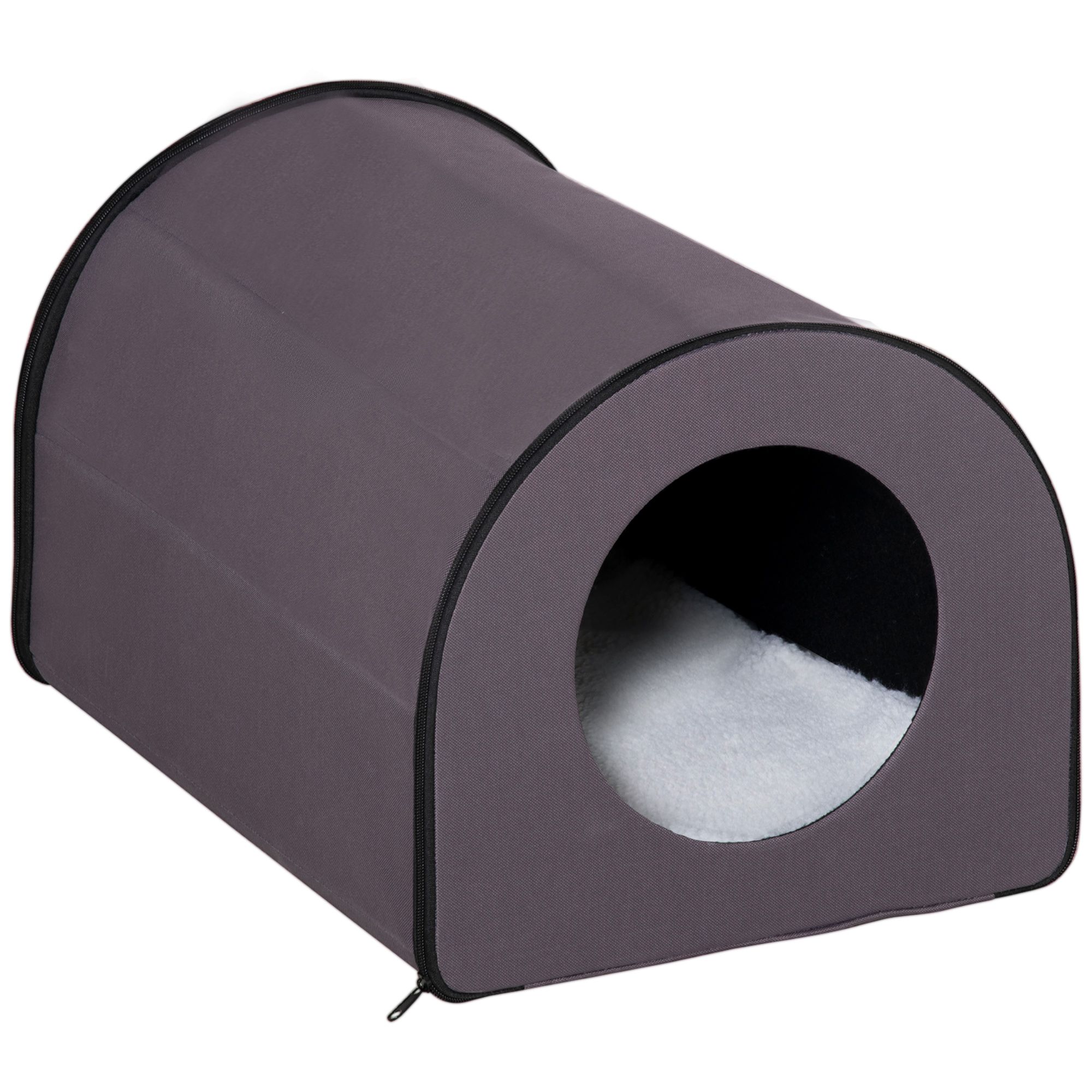 d0102757xtj PawHut Heated Cat House Outdoor Portable Heated Cat Houses, Elevated Waterproof and Insulated A Safe Pet House Stay Warm and Dry Brown - Image 1