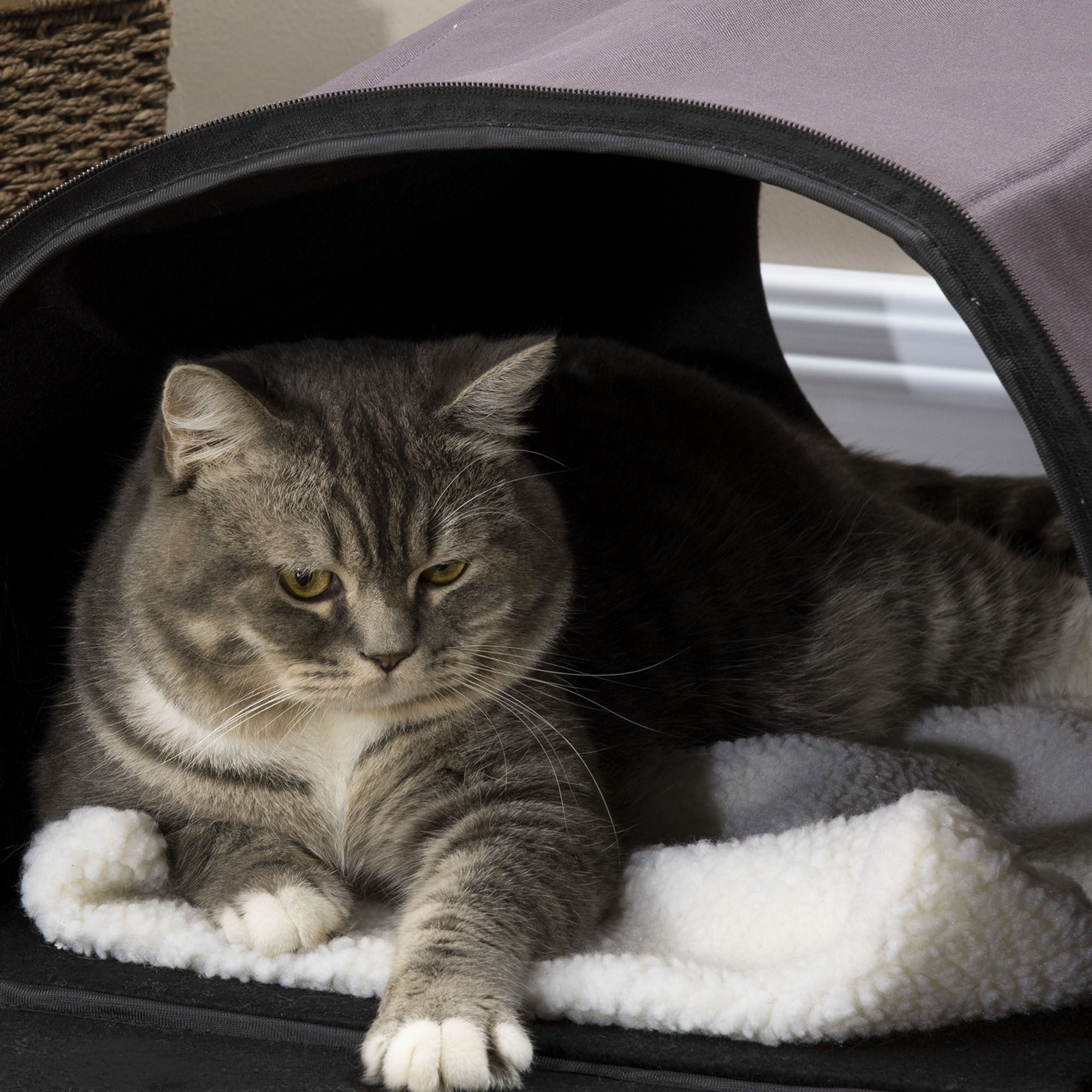 d0102757xtj PawHut Heated Cat House Outdoor Portable Heated Cat Houses, Elevated Waterproof and Insulated A Safe Pet House Stay Warm and Dry Brown - Image 7
