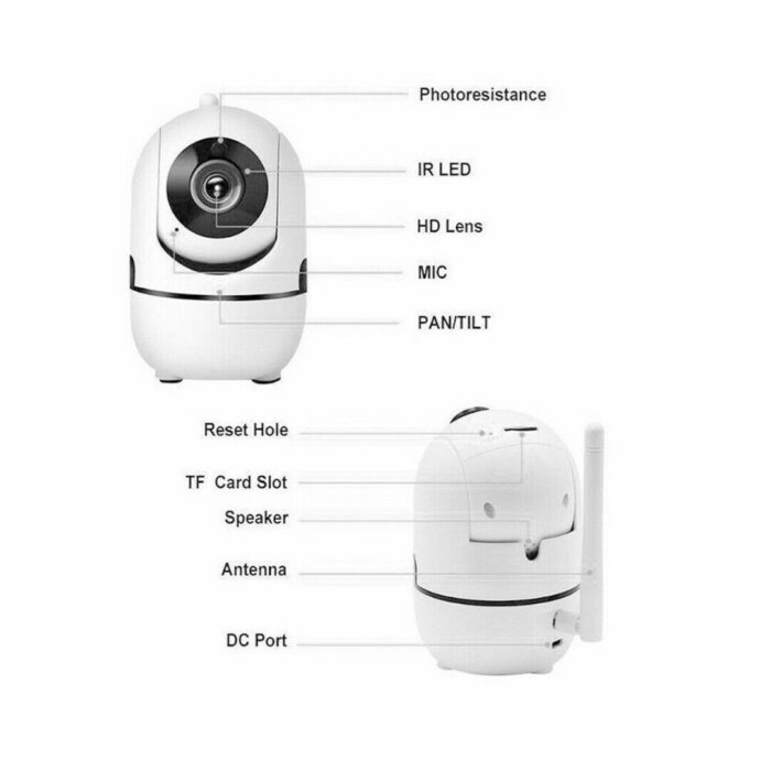 1080P WiFi Wireless Indoor Home Security Camera Night Vision Baby Pet Monitor - Image 3