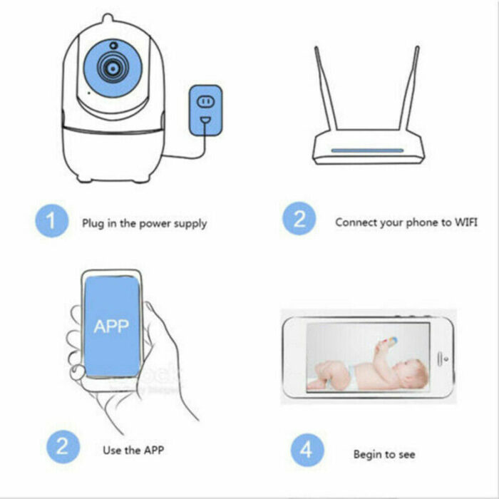 1080P WiFi Wireless Indoor Home Security Camera Night Vision Baby Pet Monitor - Image 5