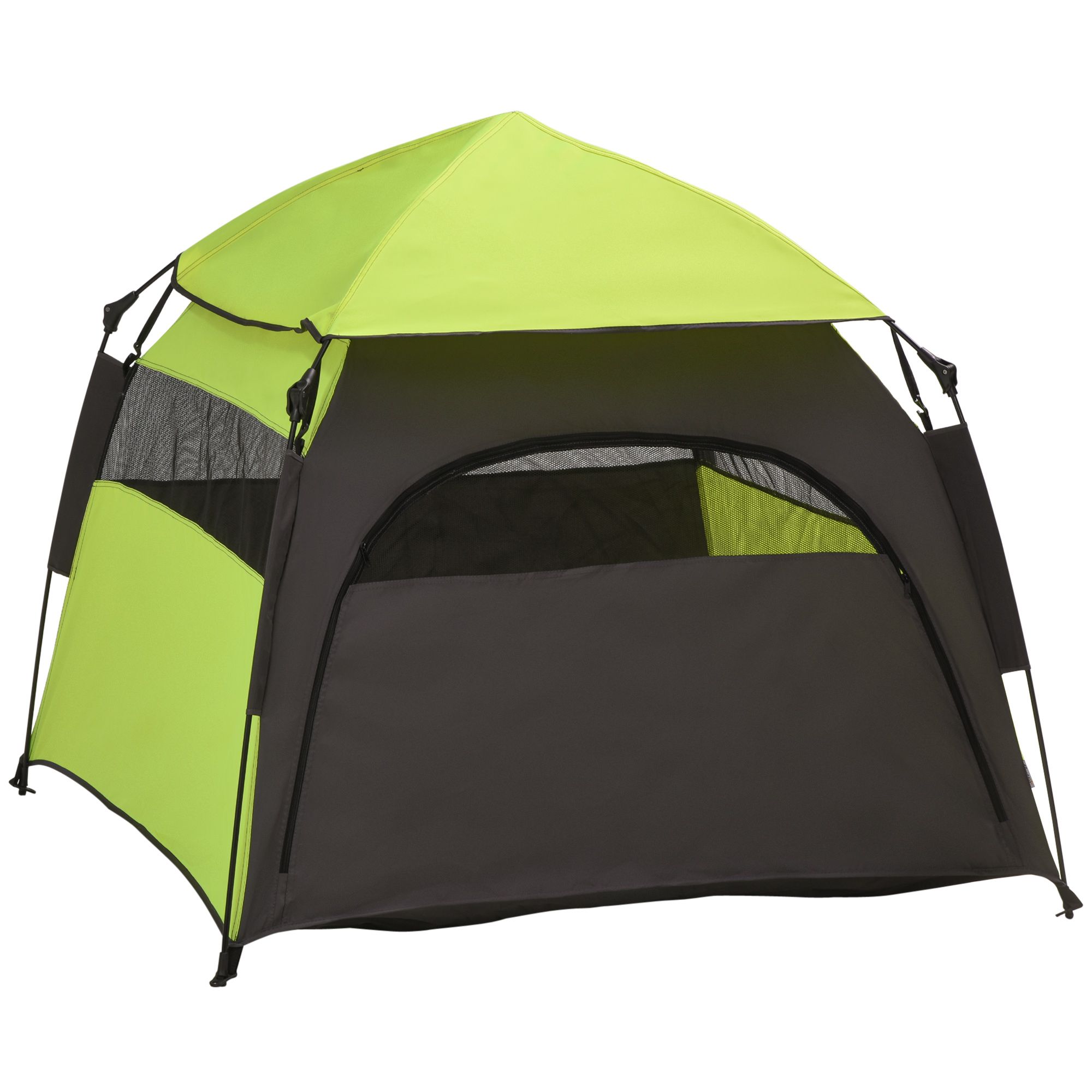 d010277n8a6 PawHut Extra Large Dog Portable Camping Tent with Carrying Bag for Beach Backyard Home in Green - Image 1