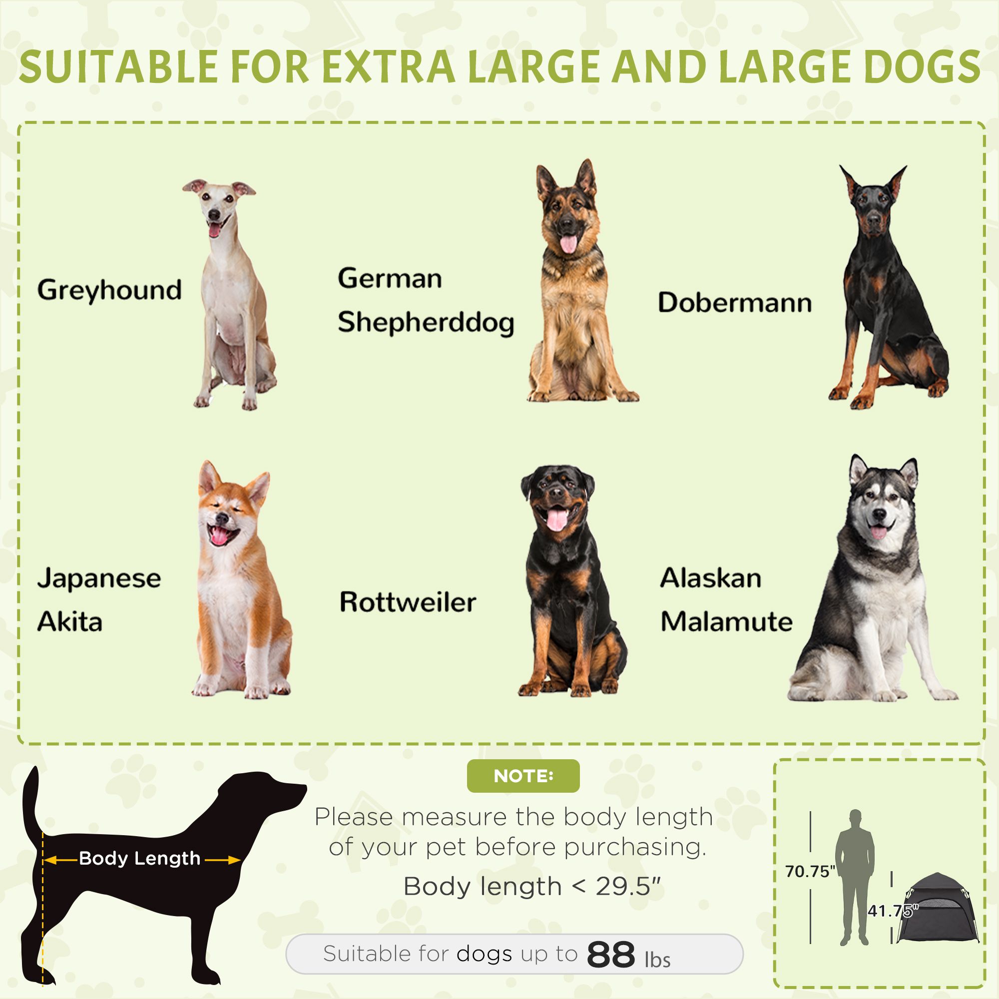 d010277nk7p PawHut Pop Up Dog Tent for Extra Large and Large Dogs with Carry Bag, for Beach, Backyard, Home, Dark Gray - Image 4