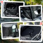 PawHut 3 in 1 Pet Jogging Stroller for Small Dogs and Cats with Detachable Carrier, Storage Basket, Gray - Image 7