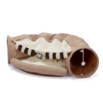 Collapsible Cat Tunnel Bed;  Hide Tunnel for Indoor Cats with Hanging Toys and Cushion Mat;  XH - Image 3