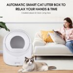 Smart Automatic Cat Litter Box,Automatic Scooping and Odor Removal, App Control, Support 5G&2.4G WiFi for Multiple Cats, Double Odor Removal - Image 5