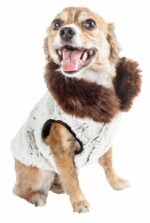 Pet Life Luxe 'Purrlage' Pelage Designer Fur Dog Coat Jacket - Image 2