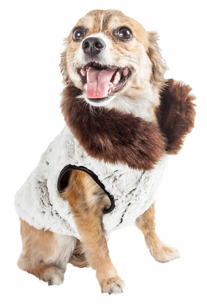 Pet Life Luxe 'Purrlage' Pelage Designer Fur Dog Coat Jacket - Image 2