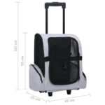 Foldable Multipurpose Pet Trolley Gray - Image 7