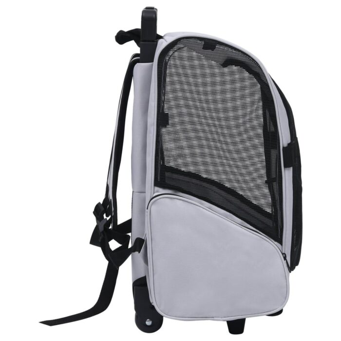 Foldable Multipurpose Pet Trolley Gray - Image 3