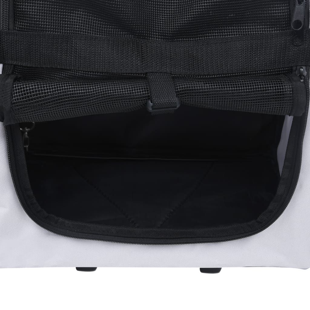 d0102heijjj Foldable Multipurpose Pet Trolley Gray - Image 5