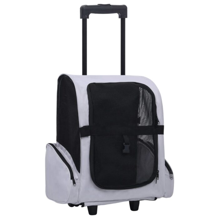 Foldable Multipurpose Pet Trolley Gray - Image 1
