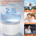 2.5L 84.54OZ Pet Water Fountain Smart Pet Drinking Fountain with LED Light 7 Pack Replaceable Filters Water Level Quiet Pump Dry-Run Protection Cat Dog - Image 3