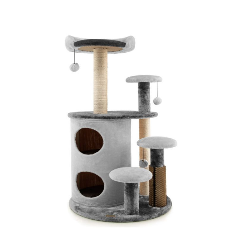 d0102hgt70y 40 Inch Cat Tree Tower Multi-Level Activity Tree with 2-Tier Cat-Hole Condo - Image 2