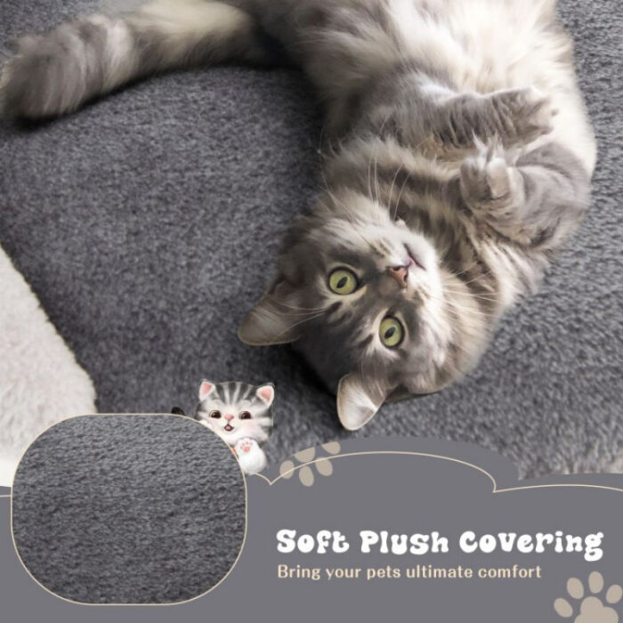 40 Inch Cat Tree Tower Multi-Level Activity Tree with 2-Tier Cat-Hole Condo - Image 4