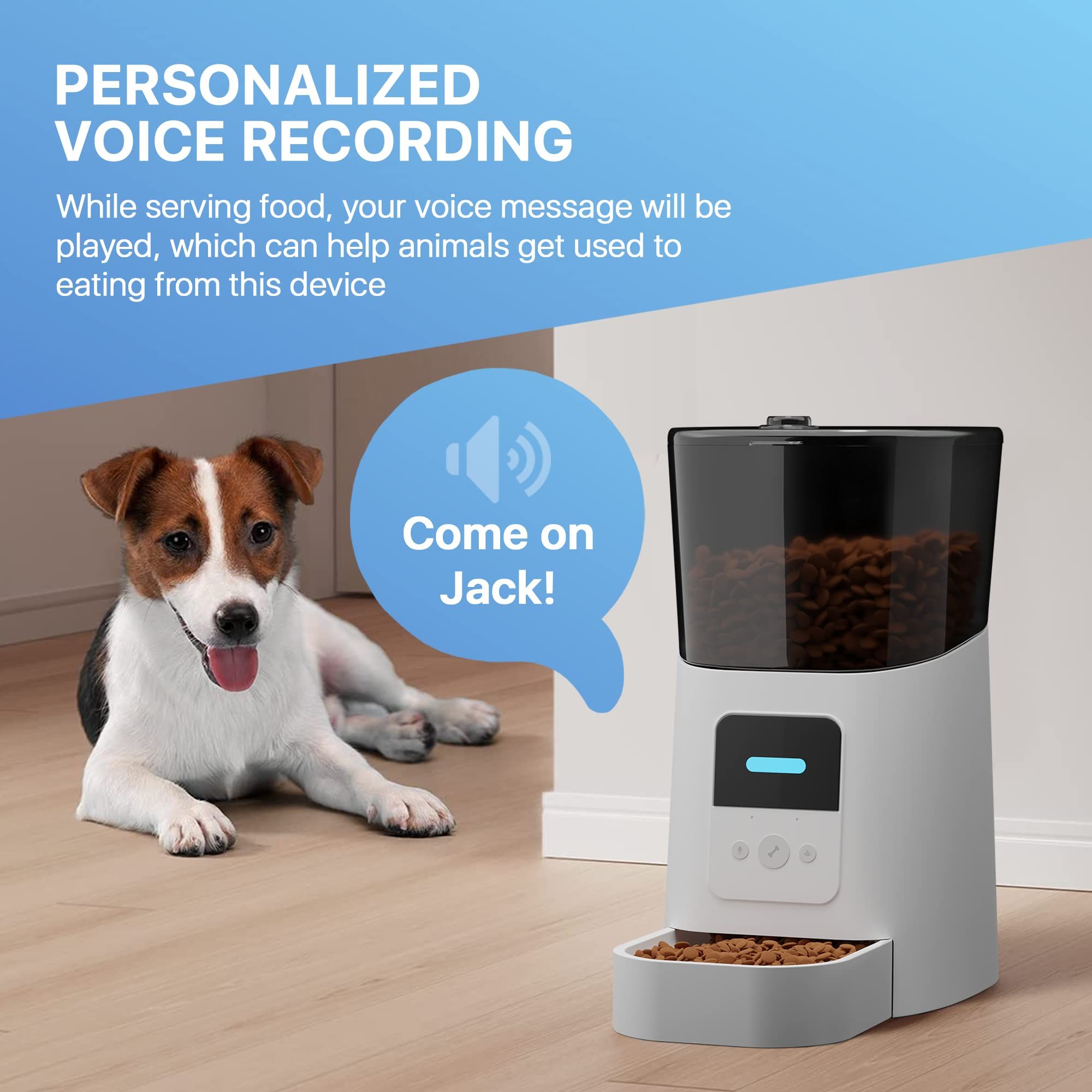 d0102himdw7 Automatic Cat Feeders with App. 6L Capacity Automatic Cat Food Dispenser with Programmable Timer, Voice Recorder. Wifi Cat Feeder Automatic. Automatic Pet Feeder for Dry Food - Image 4