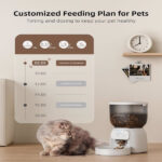 Automatic Cat Feeder, 4L Detachable Cat Food Dispenser for Dry Food Up to 15 Portions(8g/Portion) 6 Meals Per Day, Dual Power Supply Timed Cat Feeders(banned by Amazon) - Image 2