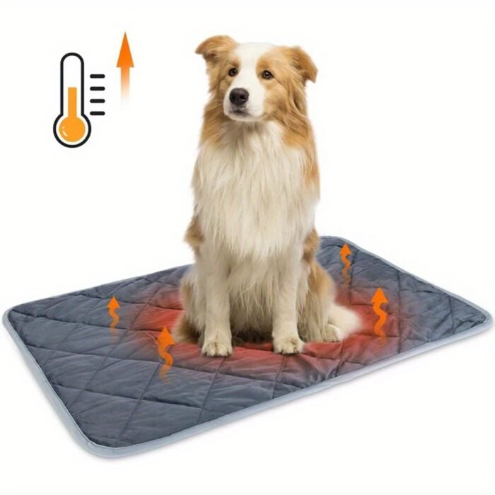Dog Cat Bed, Cat Dog Non-Slip Mat, Extra Warm Thermal Pet Pad Self-Heating Cat Mat Warm Thermal Pet Pad Washable Dog Crate Pad Heat Dog Cat Bed Mat Blanket Non-Slip Bottom For Outdoor And Indoor Pets - Image 1