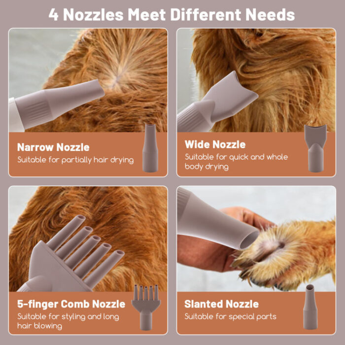 Dog Cat Hair Blower with Negative Ion Function and Adjustable Temperature - Image 6