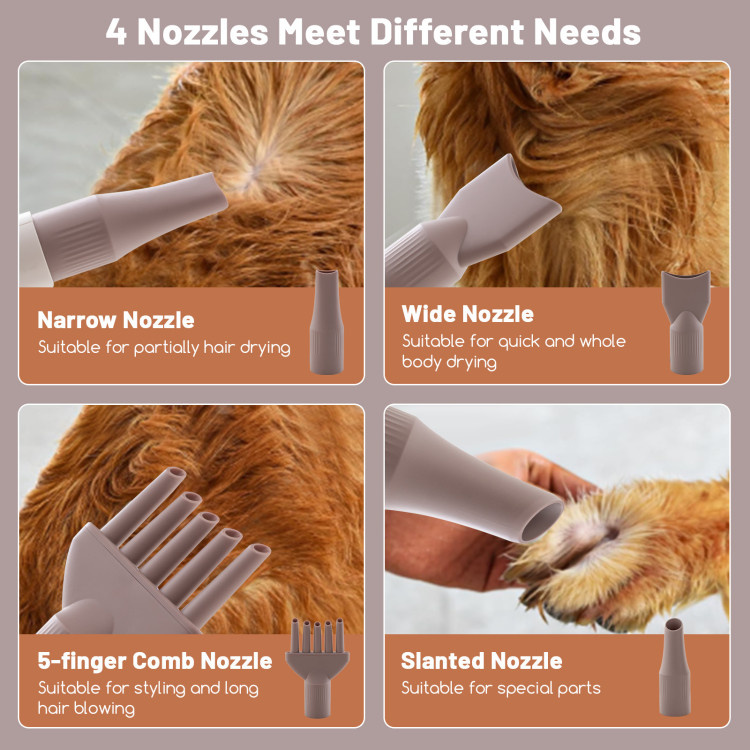 d0102hq8asu Dog Cat Hair Blower with Negative Ion Function and Adjustable Temperature - Image 6