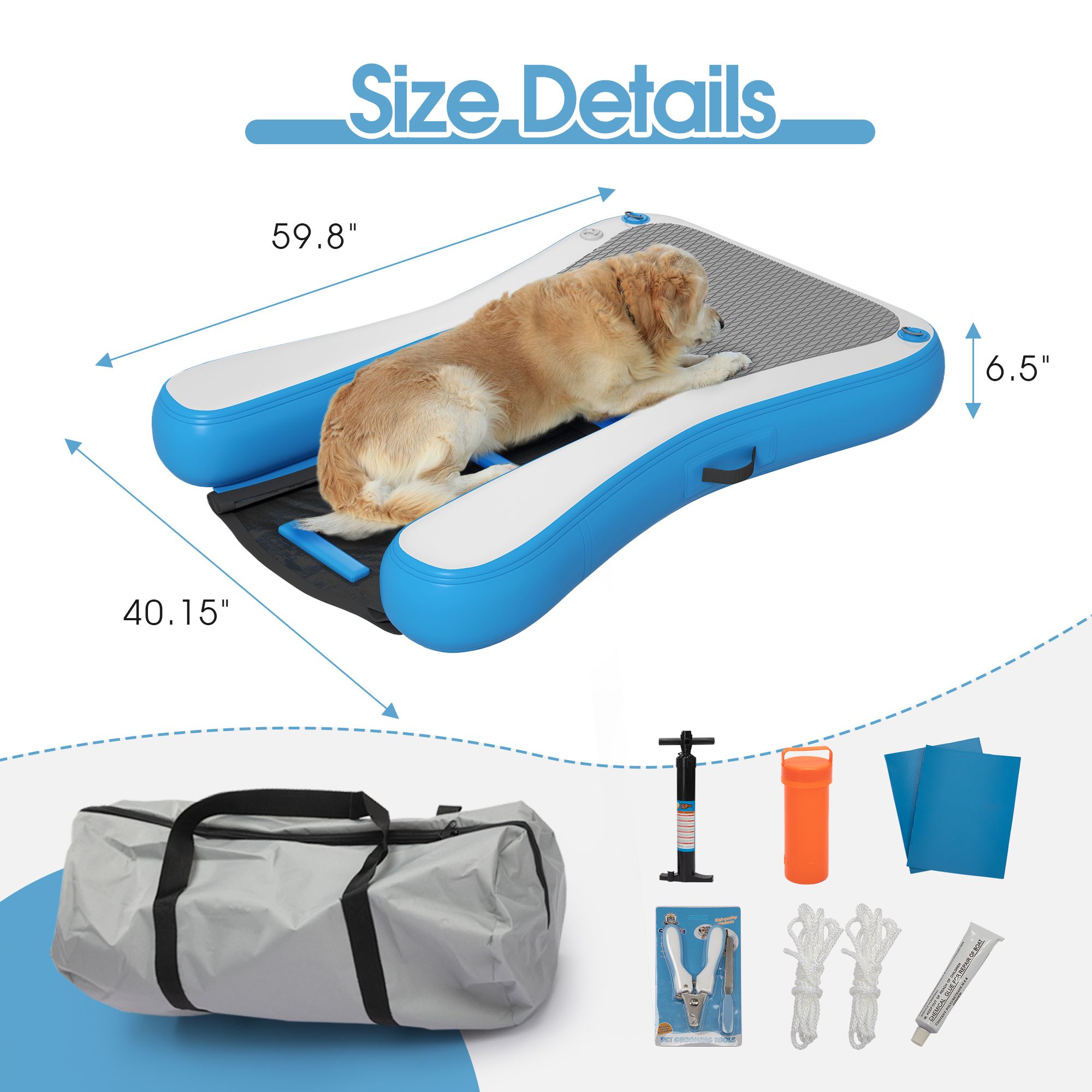 d0102hqpl27 Inflatable Floating Dog Water Ramp Ladder - Image 2