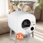 Automatic Smart Cat Litter Box, Large Capacity Self-Cleaning Litter Box with Infrared/Gravity/Ambient Light Function(Model B) - Image 2