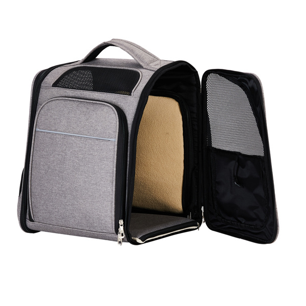 d0102x32nn7 Pet Carrier Backpack, Expandable Cat Dog Carrier with Front & Back Extension, Breathable Mesh Travel Backpack for Small Dogs Cats, Soft-Sided Pet Backpack Holds up to 26 lbs - Image 3