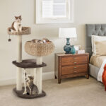 41 Inch Rattan Cat Tree with Napping Perch - Image 2
