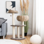 41 Inch Rattan Cat Tree with Napping Perch - Image 6