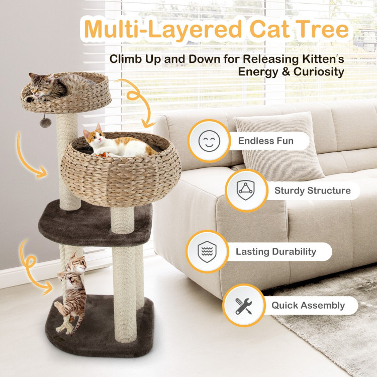 d0102x39b0u 41 Inch Rattan Cat Tree with Napping Perch - Image 7