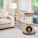 28 Inches Hand-Made Cat Tree Tower with Jump Platform - Image 3