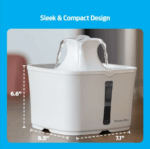 Premier Pet 60 oz. Pet Fountain- Automatic water fountain for cats & small dogs, fresh, filtered water, promotes hydration, adjustable water flow, sleek, compact, easy to clean, filters included - Image 4